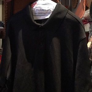 Black polo shirt